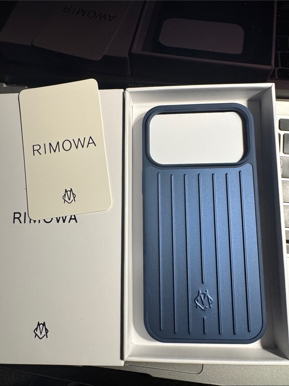 RIMOWA navy blue 17 Pro Max Case